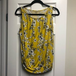 Cinched Waist Floral Tank Top